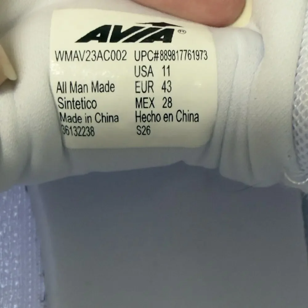Avia Women's Sneakers Size 11 White WMAV23AC002 Athletic Walking Shoes Mesh